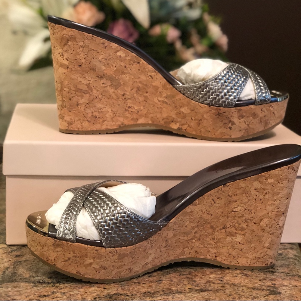 Jimmy Choo Perfume wedges size 40 metallic